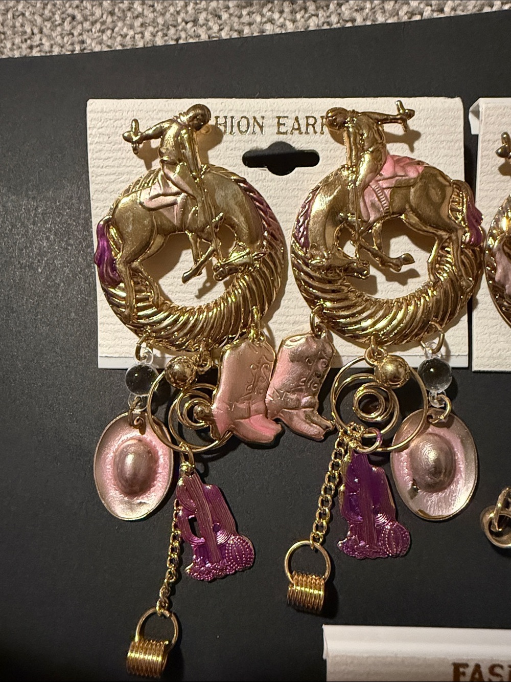 Cowboy Rodeo horse earrings pick your pair - Picture 2 of 4